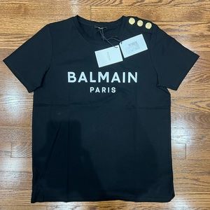 Authentic Balmain
3-Button Flocked Logo T-shirt